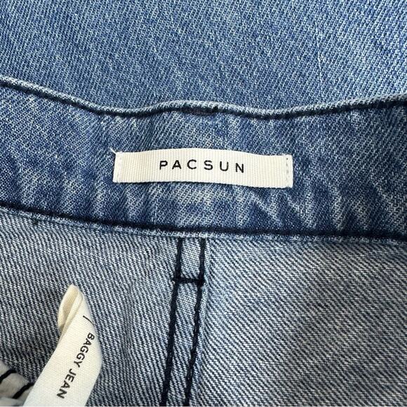 PacSun Eco Bandana Patch High Waisted Baggy Jeans Size 25 - Picture 15 of 15